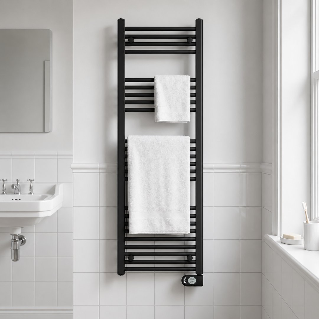 Adax Comfort elektrische handdoekradiator 300-600Watt zwart