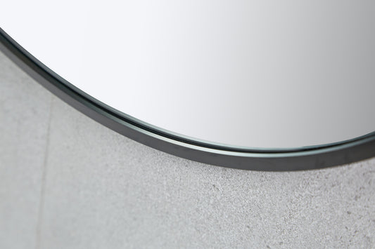 Tweedekans - Spiegel rond 80 cm met zwart frame - Default