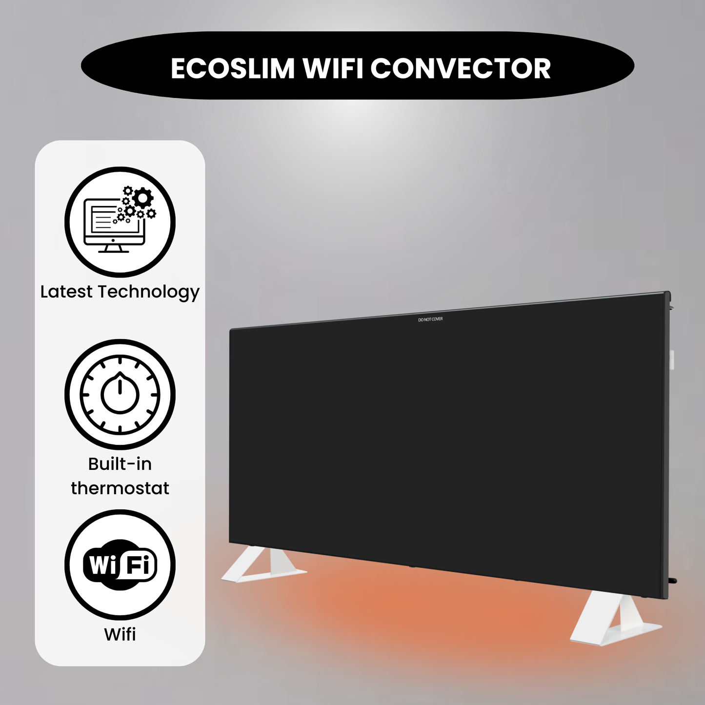 Calefacción de calidad - Eco Slim Wifi negro