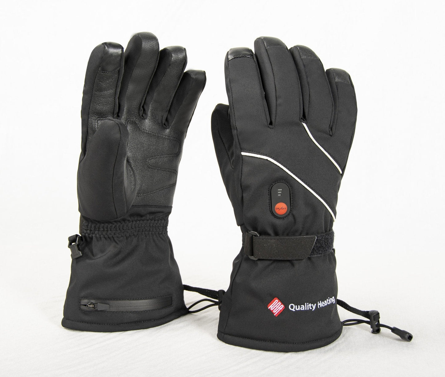 Guantes de cuero calefactados 3 ajustes de calor
