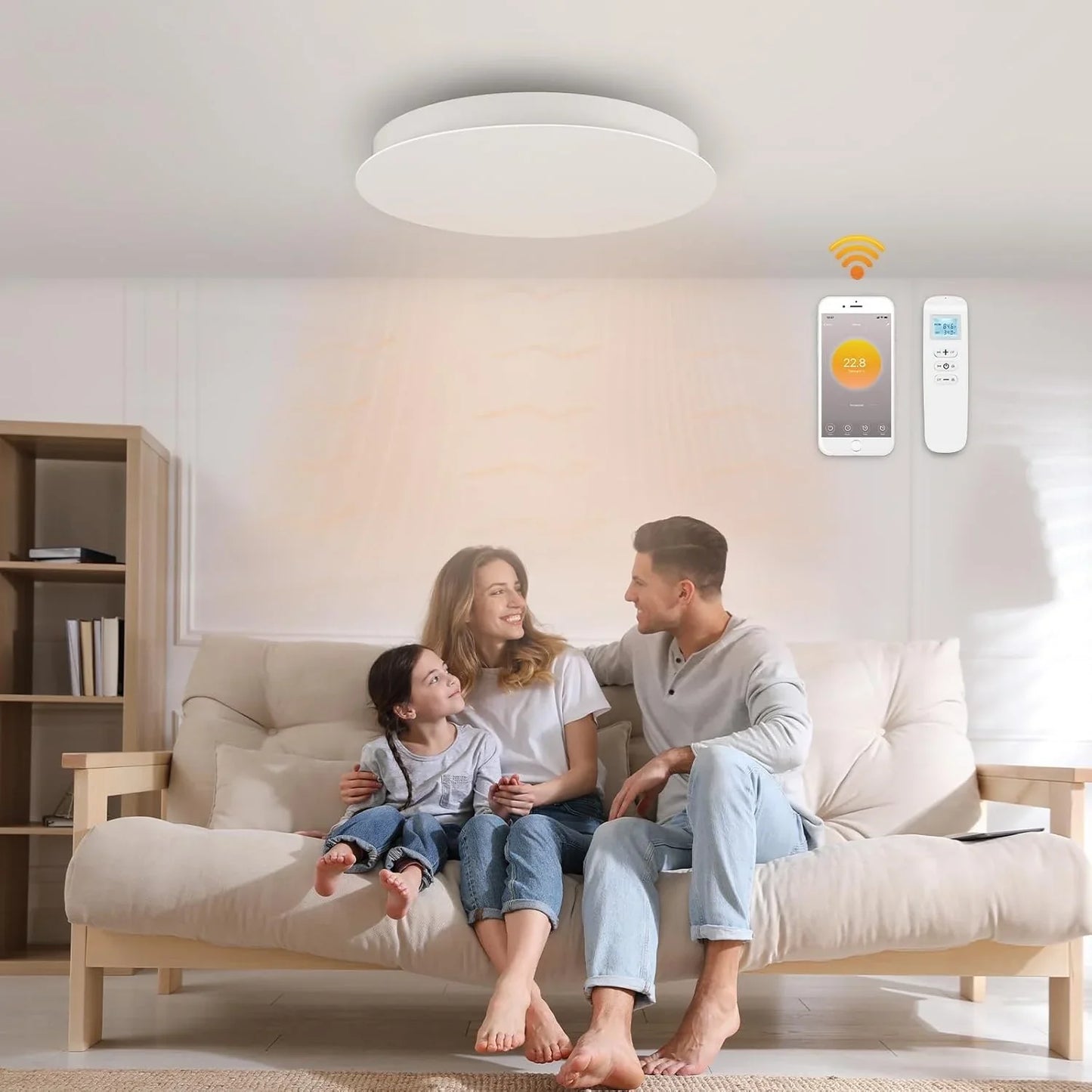 QH-ThermoAura Serie Wifi Redondo 750W diámetro 55,4 cm