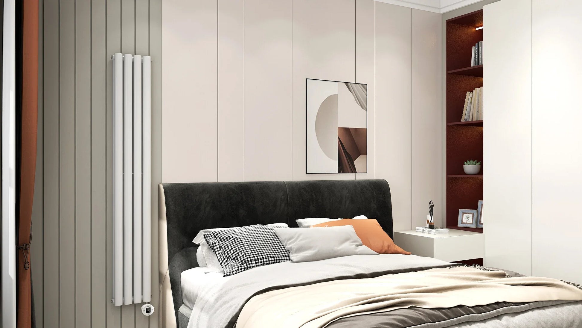Radiador eléctrico vertical blanco Calysta 1000Watt
