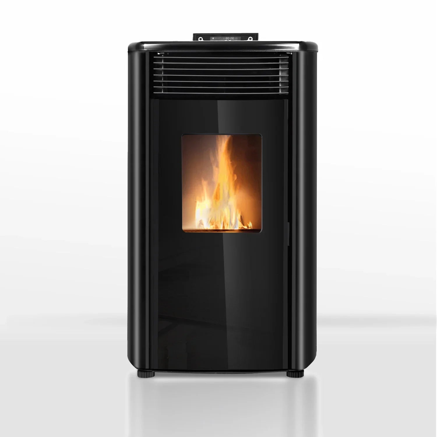Estufa de pellets - 9,9 kW - para 80-100 m² - 5 niveles - temporizador - CR9 - puerta doble