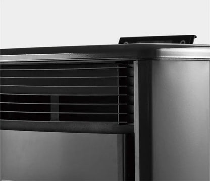 Estufa de pellets - 9,9 kW - para 80-100 m² - 5 niveles - temporizador - CR9 - puerta doble