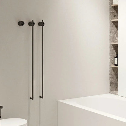 Elektrische handdoek radiator zwart met thermostaat L-SR0200-B
