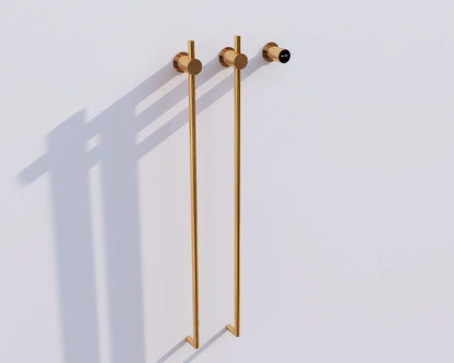 Elektrische handdoek radiator gold met thermostaat L-SR0200-T