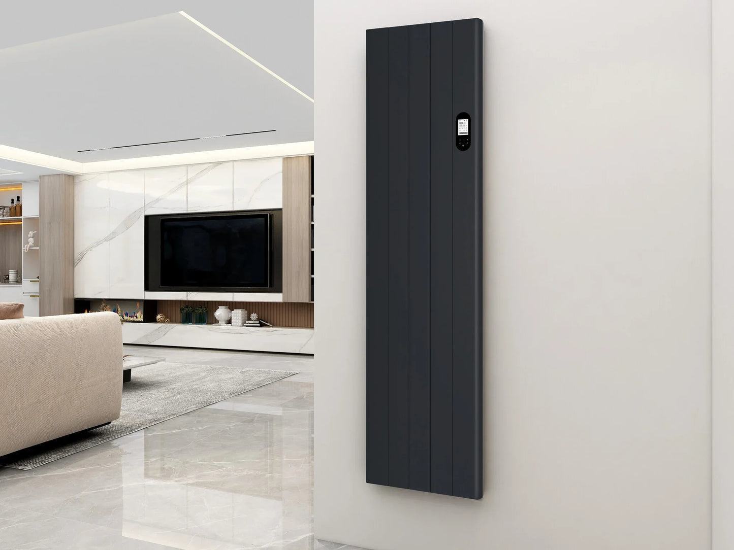 Calefacción de calidad radiador vertical Civetta negro