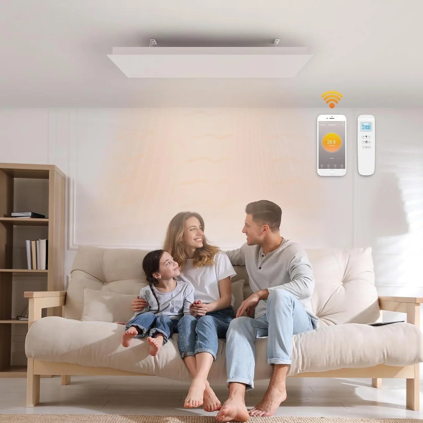 QH-ThermoAura Serie Wifi panel infrarrojo 750 vatios 61x33 cm