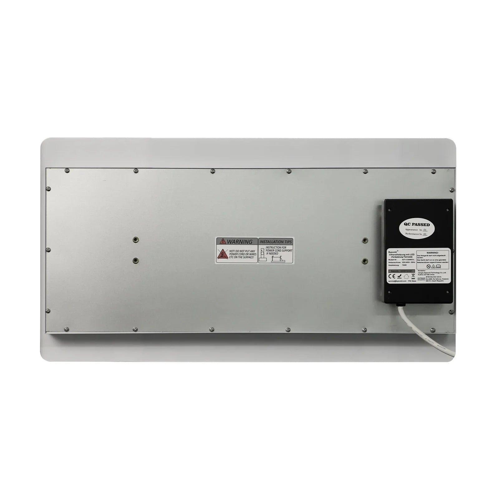 QH-InfraGlow Serie panel de infrarrojos con iluminación LED 135x39 cm 1700 vatios