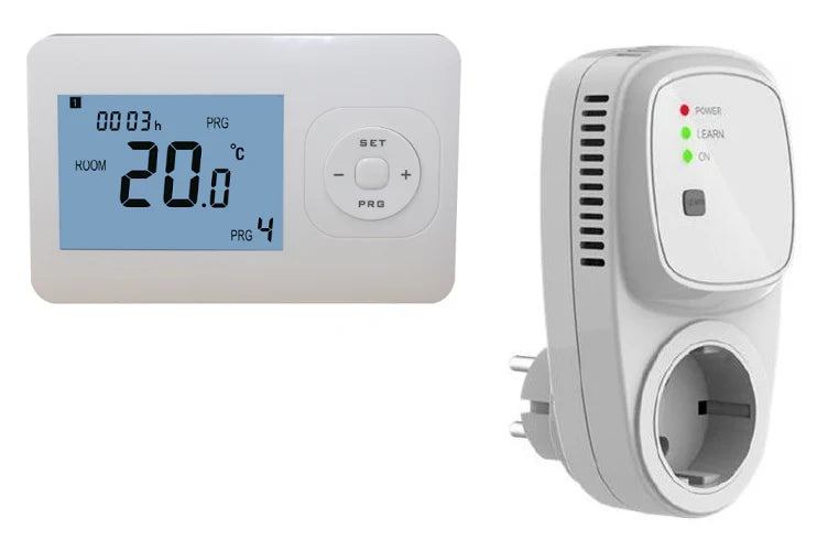 Termostato bianco QH-Basic con ricevitore a spina incluso