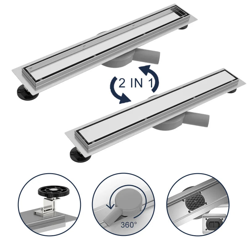 Scarico doccia LunaDrain completo con flangia flessibile