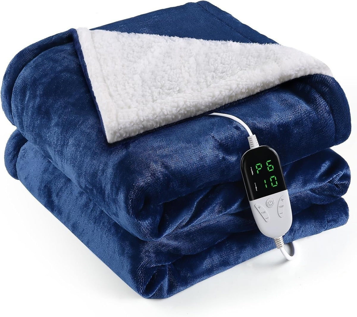 Coperta elettrica - Coperta elettrica - 1 persona - 180x150 cm - Fleece - blu