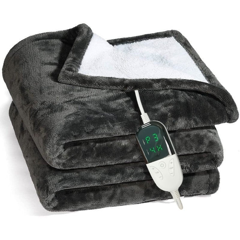 Coperta elettrica - Coperta elettrica - 1 persona - 180x150 cm - pile - nero -