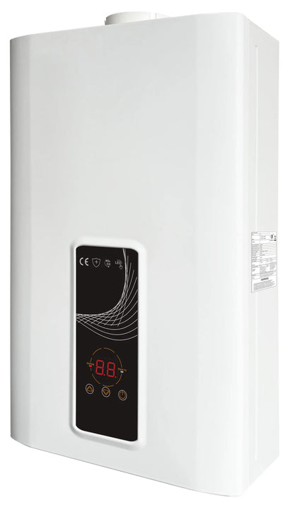 EcoTherm Electronische geiser 230V Digitaal 13L Low Nox Propaan gesloten kamer