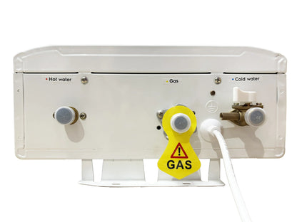 EcoTherm Electronische geiser 230V Digitaal 13L Low Nox Propaan gesloten kamer
