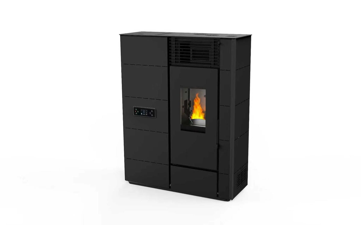 Stufa a pellet 12 kW – 130 m² – A+ – 5 livelli di potenza – Wi‑Fi – KM1203E