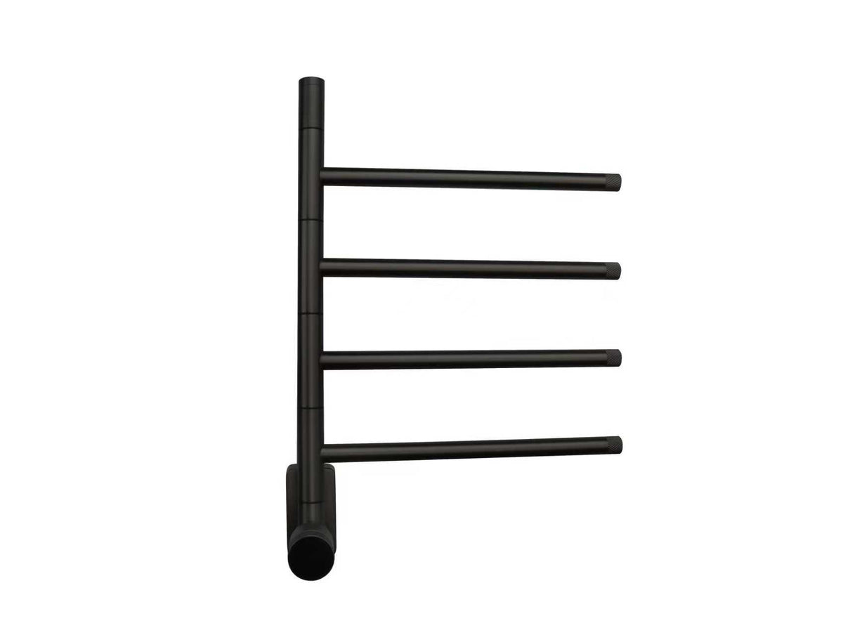 Radiatore scaldasalviette elettrico nero con termostato