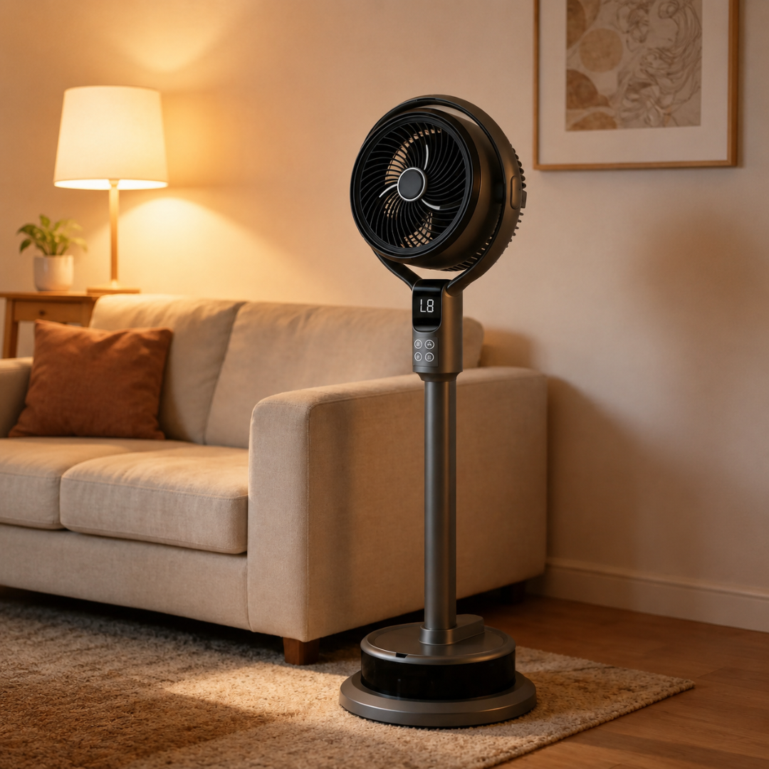 Mistventilator met afstandsbediening, timer en luchtbevochtiger