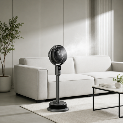 Mistventilator met afstandsbediening, timer en luchtbevochtiger