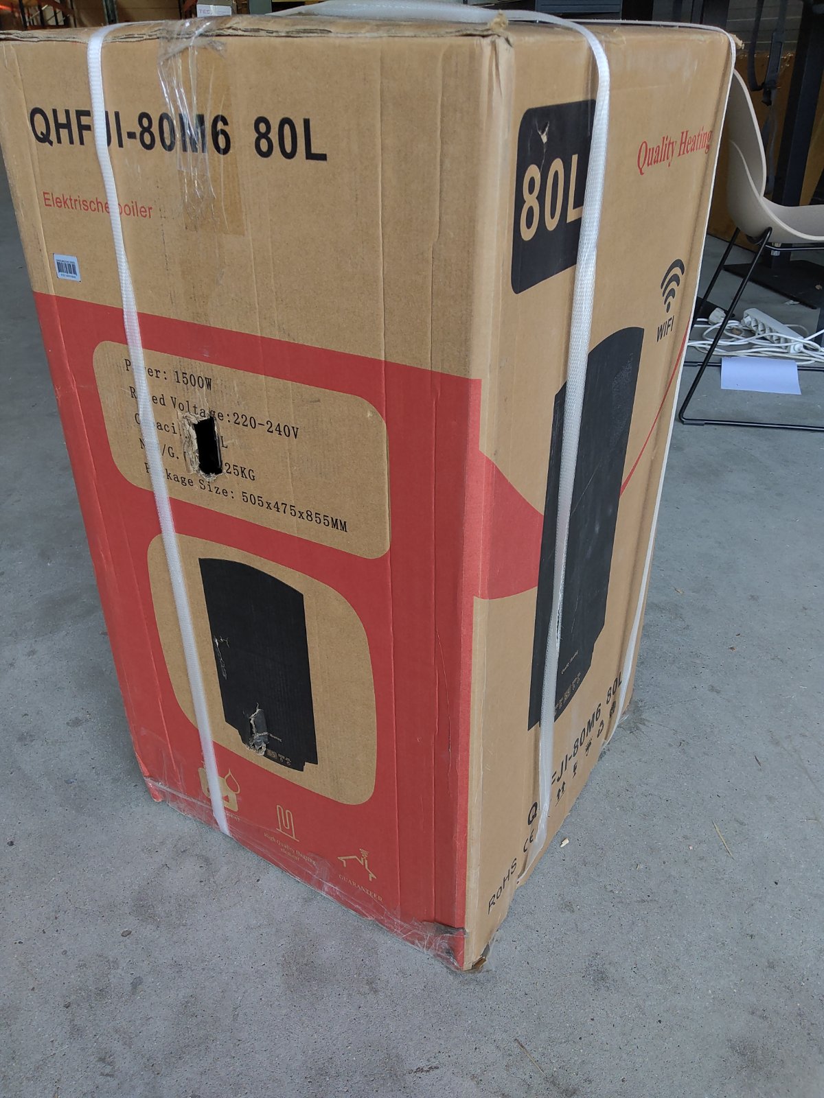 Tweedekans - 80 Liter Performance V2 QH Wifi dual elektrische boiler met digitale bediening - 80 Liter