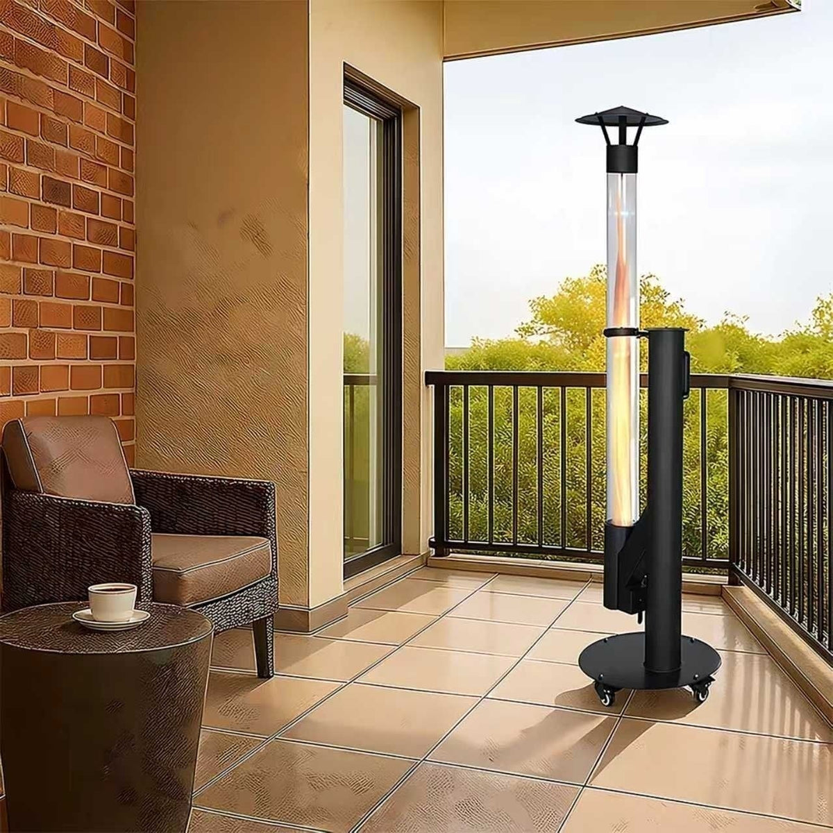 Seconda scelta - P07 HeatRocket stufa a pellet con ruote Quality Heating 5,0kw - Default