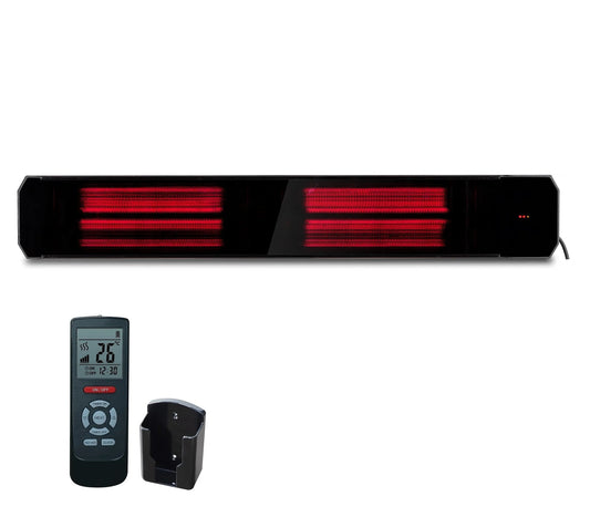 Tweedekans - Infrarood terrasverwarmer Calore Wifi black heater instelbaar met 1600 - 3200Watt - 2200Watt 1160*180*77mm
