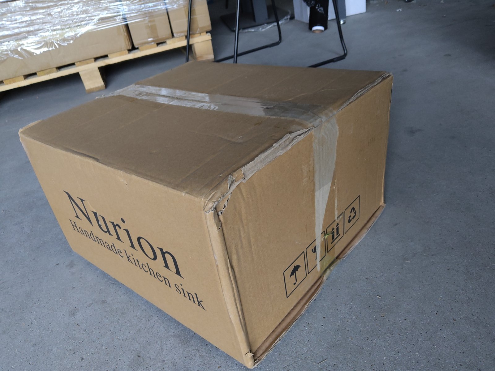 Tweedekans - Nurion Spoelbak Black Metal 28,5 x 34,5– Spoelbak Keuken - Spoelbakken Keuken – Wasbak Keuken - zonder Kraangat RVS - Default