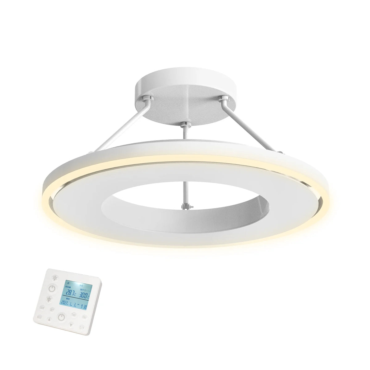Seconda scelta - QH-GlowRing Serie pannello a infrarossi con illuminazione LED 60 cm 1000watt - Default