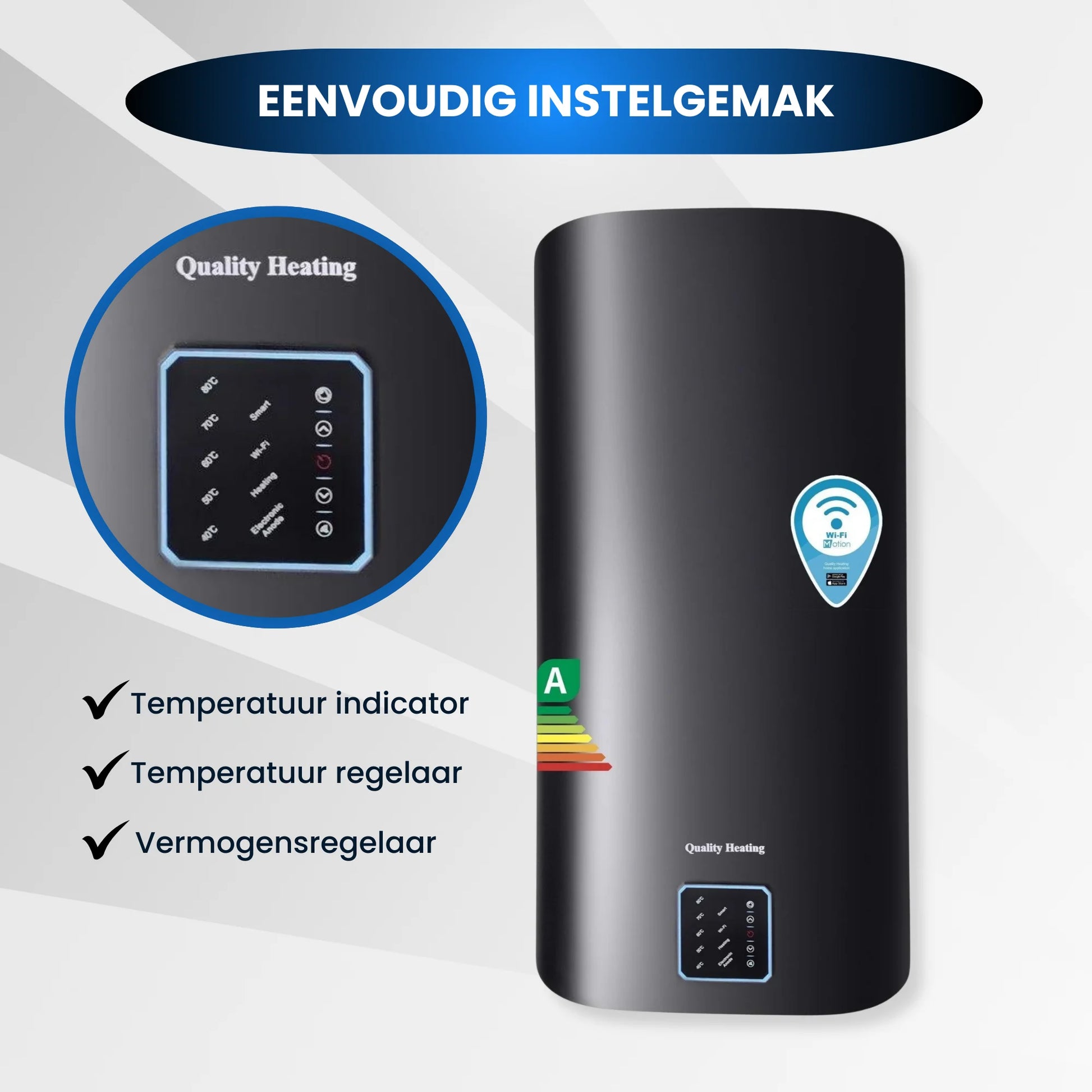 Tweedekans - 50 Liter Performance QH Wifi dual elektrische boiler met digitale bediening - 50 Liter Performance QH Wifi
