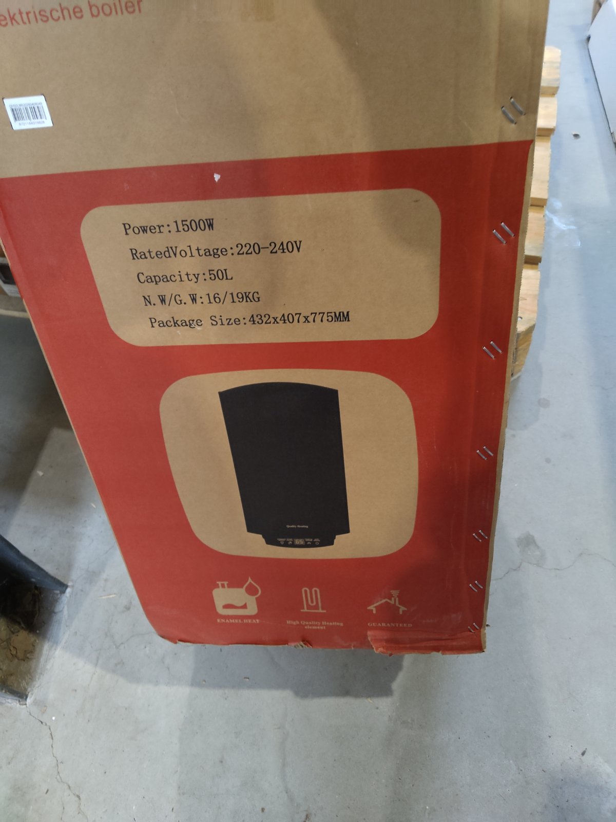 Tweedekans - 50 Liter Performance V2 QH Wifi dual elektrische boiler met digitale bediening - 50 Liter Wifi