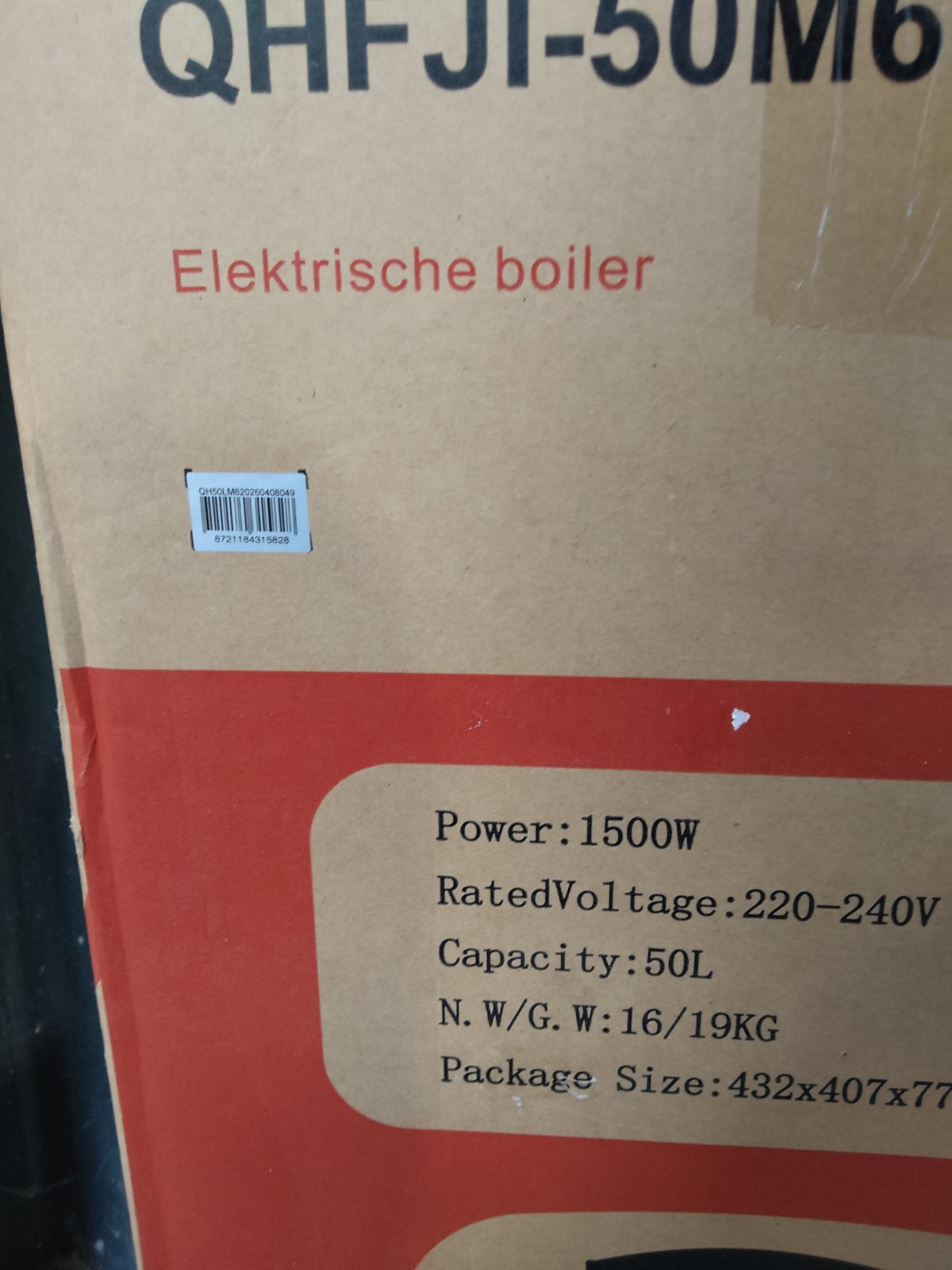Tweedekans - 50 Liter Performance V2 QH Wifi dual elektrische boiler met digitale bediening - 50 Liter Wifi