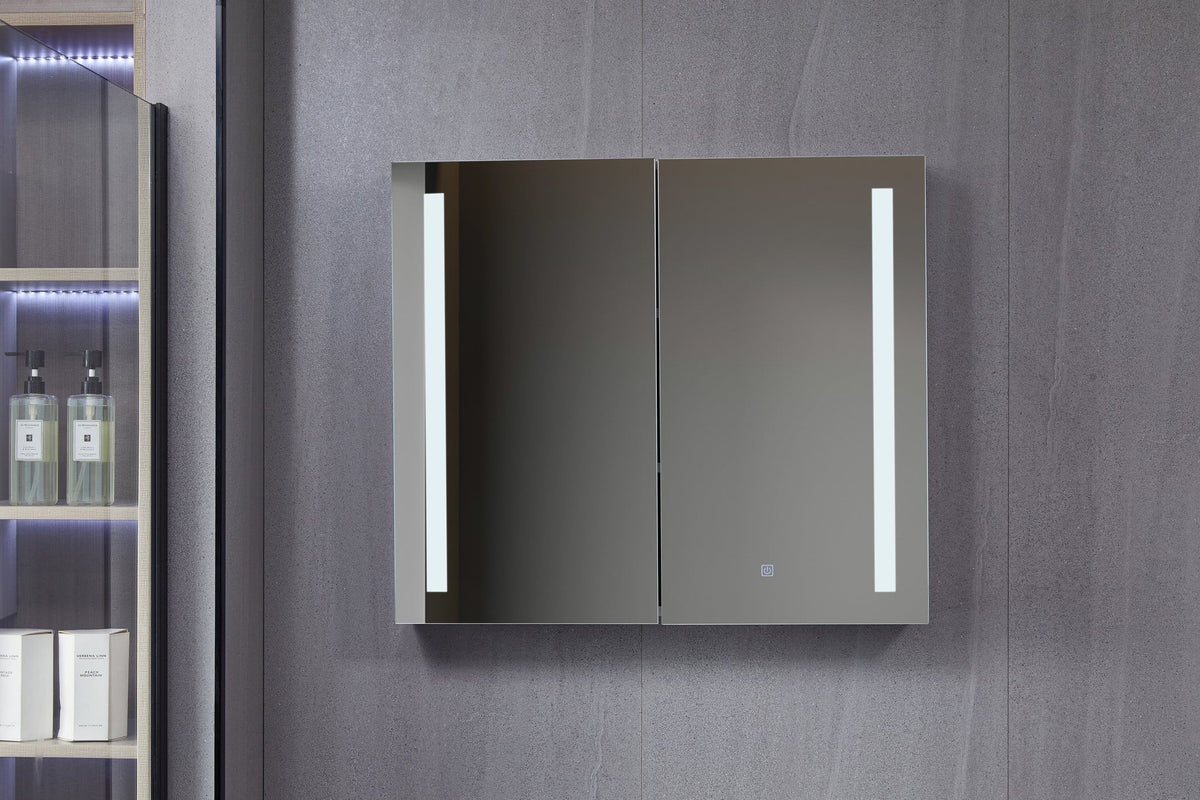 Seconda scelta - Mobile specchio con illuminazione a LED 80 (l) x 70 cm (h) - Predefinito