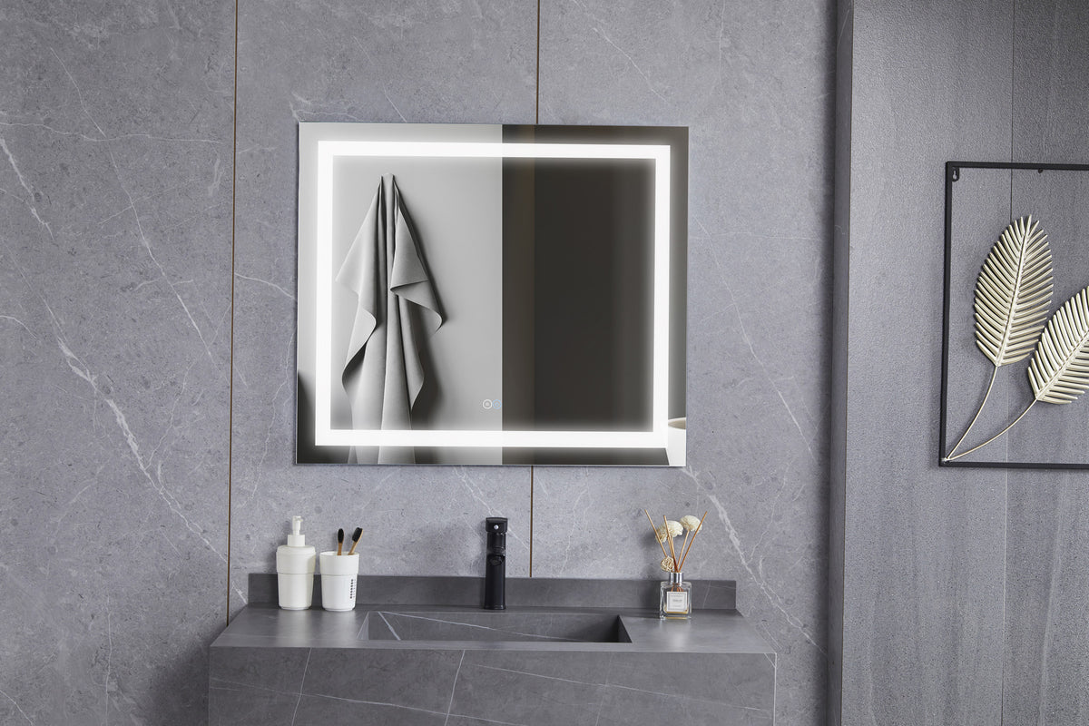 Seconda scelta - Specchio 70 x 120 cm senza cornice, illuminazione LED integrata e anti-condensa - Predefinito