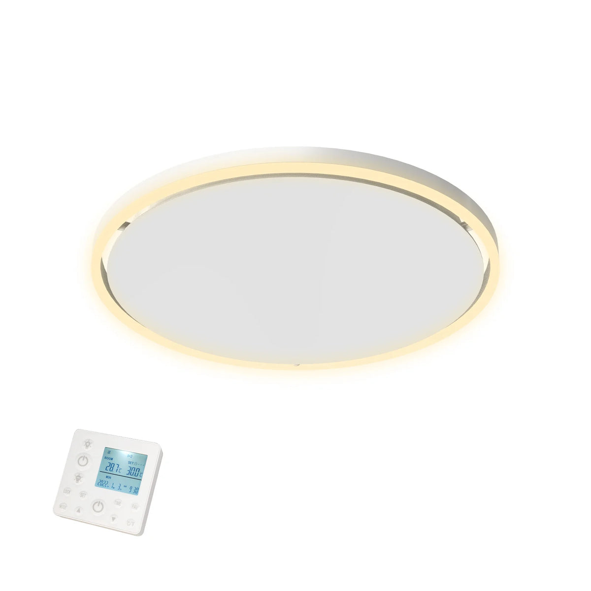 Seconda scelta - QH-GlowRing Serie pannello a infrarossi con illuminazione LED 56 cm 750Watt - Default