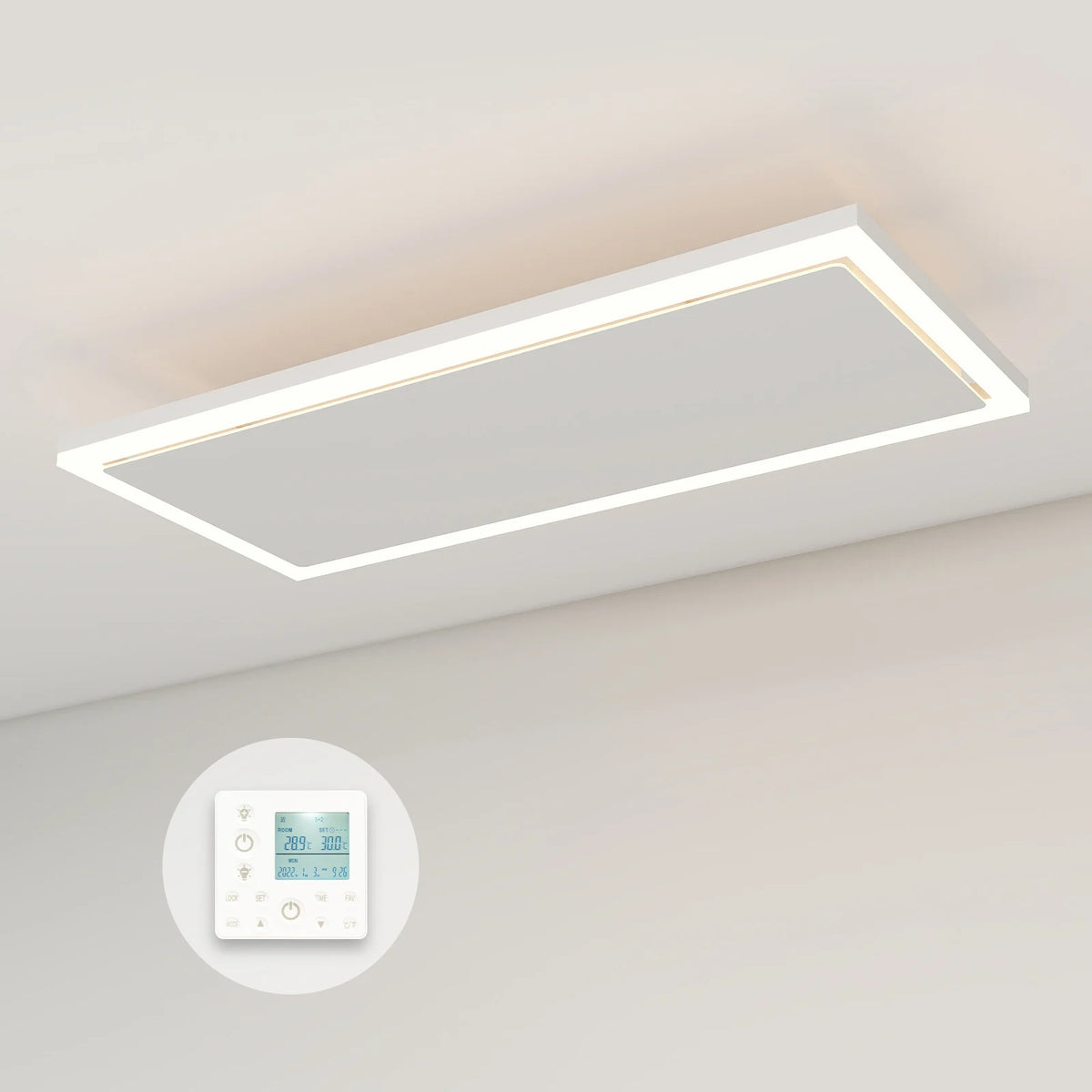 Seconda scelta - QH-InfraGlow Serie pannello a infrarossi con illuminazione LED 135x39 cm 1700 watt - Predefinito