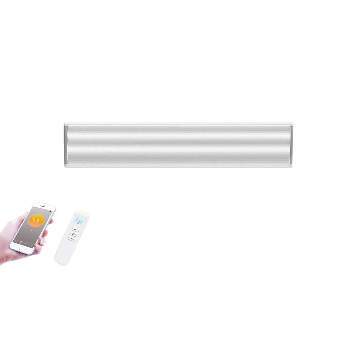 Seconda scelta - Riscaldatore per terrazza a infrarossi Whitewarm Wifi 1800 - 2400Watt - 1800Watt