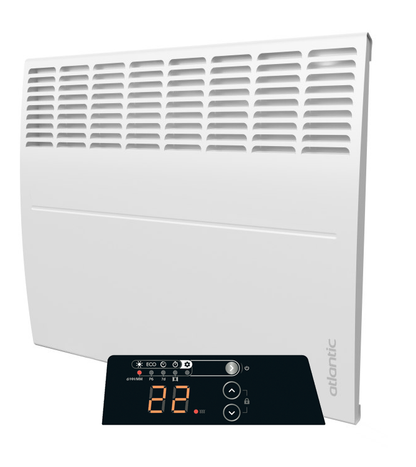 Tweedekans - Ecoflex Atlantic elektrische kachel met instelbare thermostaat - 1000 Watt - 46cm (b) x 46cm (h)