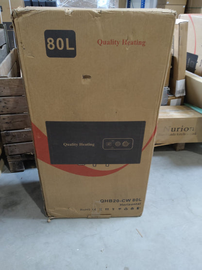 Tweedekans - 80 Liter QH dual horizontaal elektrische boiler met digitale bediening - 80 Liter QH dual horizontaal elektrische boiler met digitale bediening