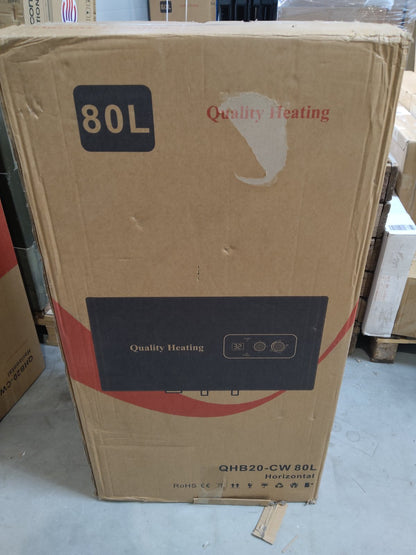 Tweedekans - 80 Liter QH dual horizontaal elektrische boiler met digitale bediening - 80 Liter QH dual horizontaal elektrische boiler met digitale bediening