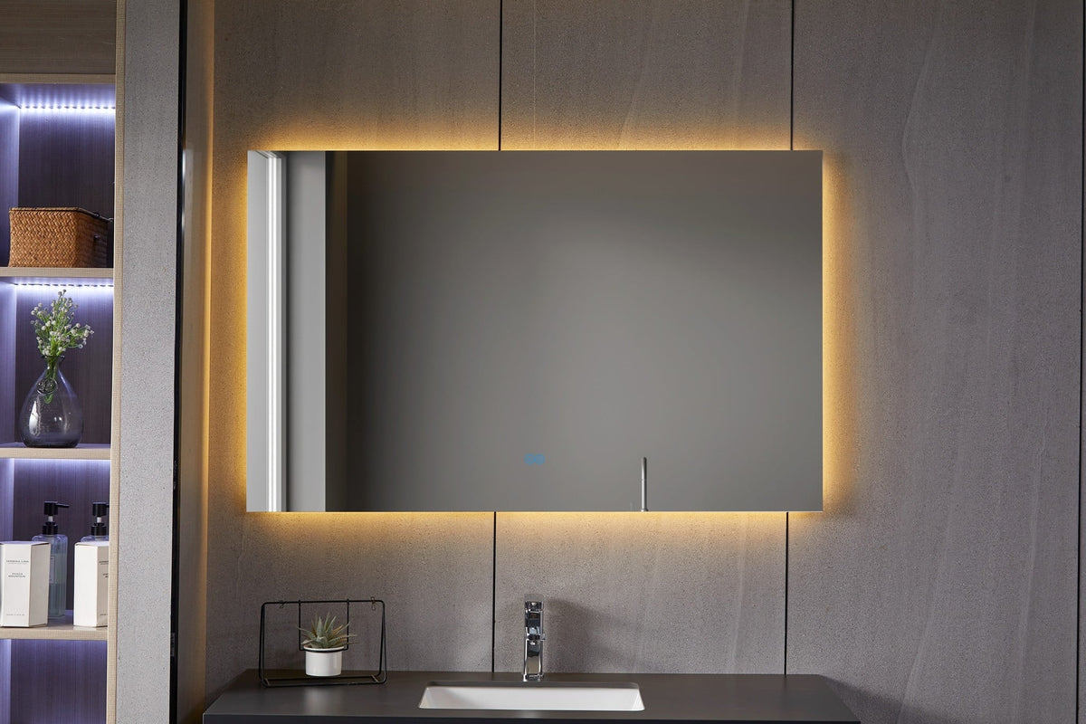 Spiegel frameloos met led, anticondens 60 x 120 cm