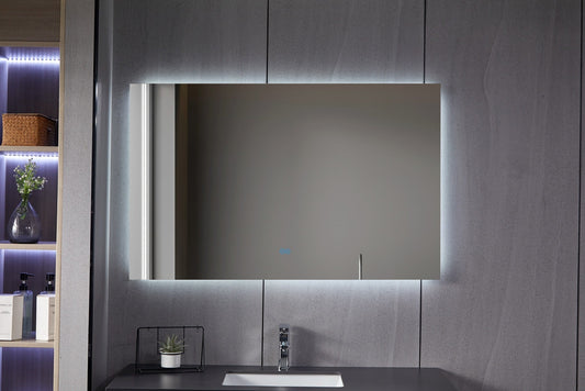Spiegel frameloos met led, anticondens 60 x 100 cm