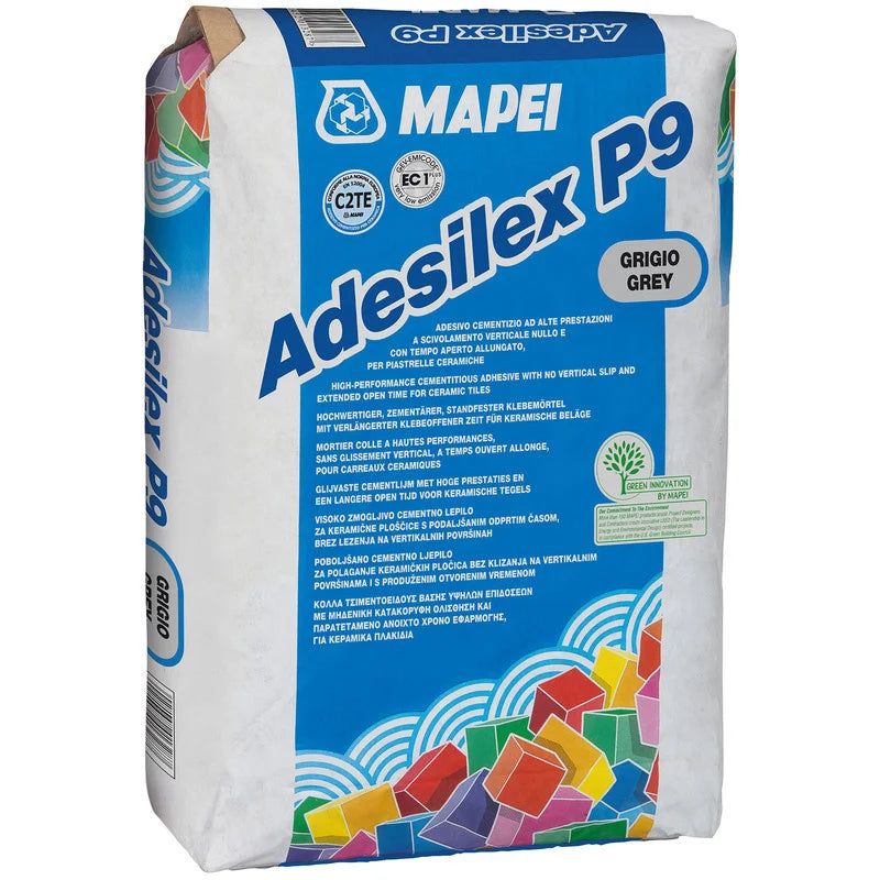 Adesivo per piastrelle Mapei Adesilex P9 grigio 25 kg