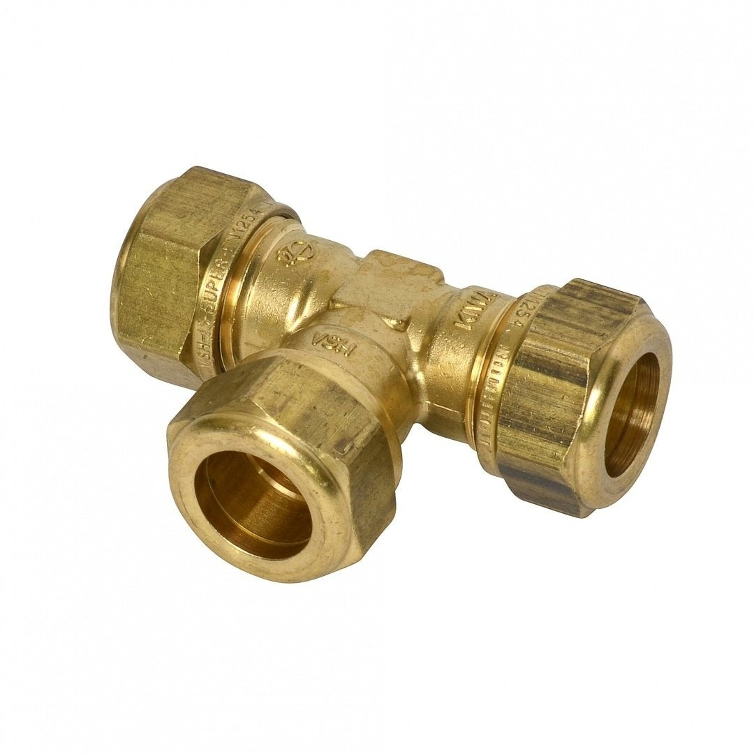 Bonfix® raccordo a T in ottone 90º, 3x compressione, 15 mm