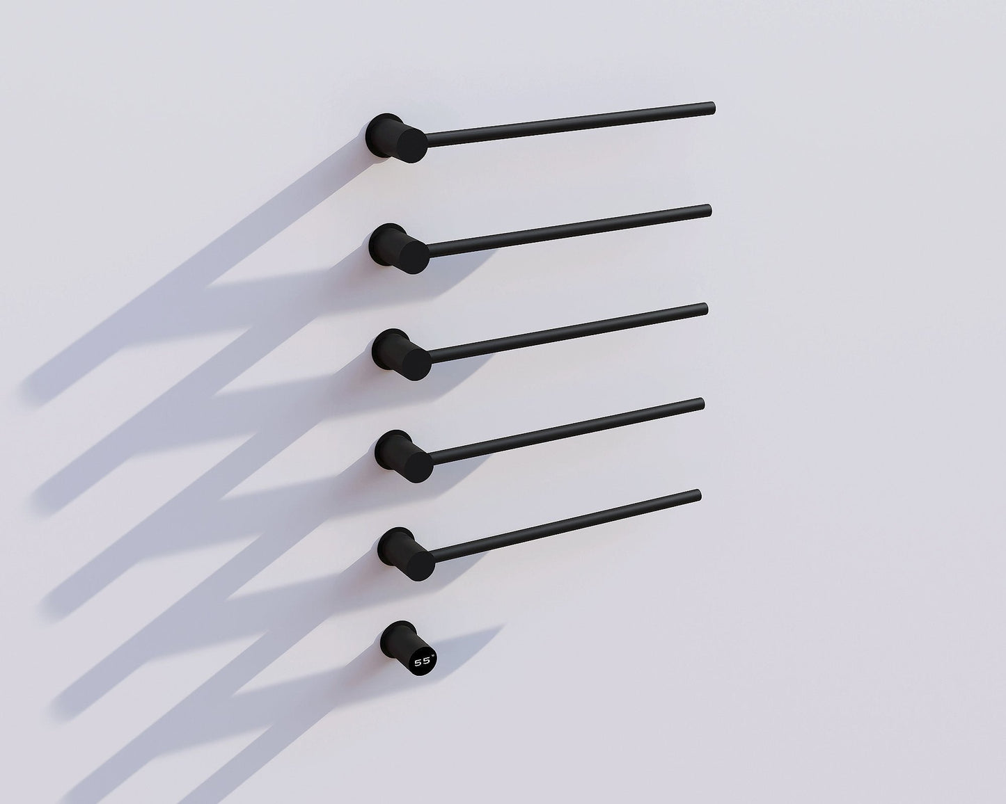 Radiador toallero eléctrico negro con termostato L-SR0005-B