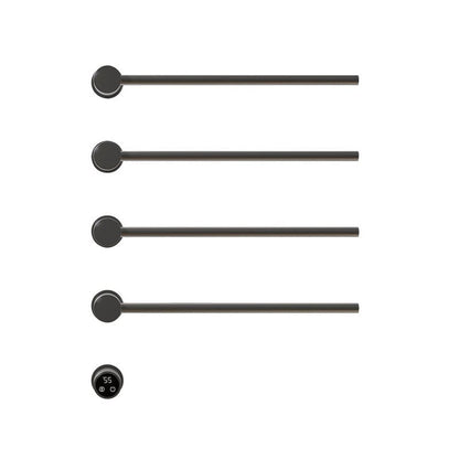 Radiador toallero eléctrico negro con termostato L-SR0005-B