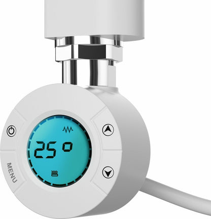 Radiador toallero Eléctrico con Termostato Digital - Radiador Baño - 800 × 500 mm - Blanco mate - 300 vatios
