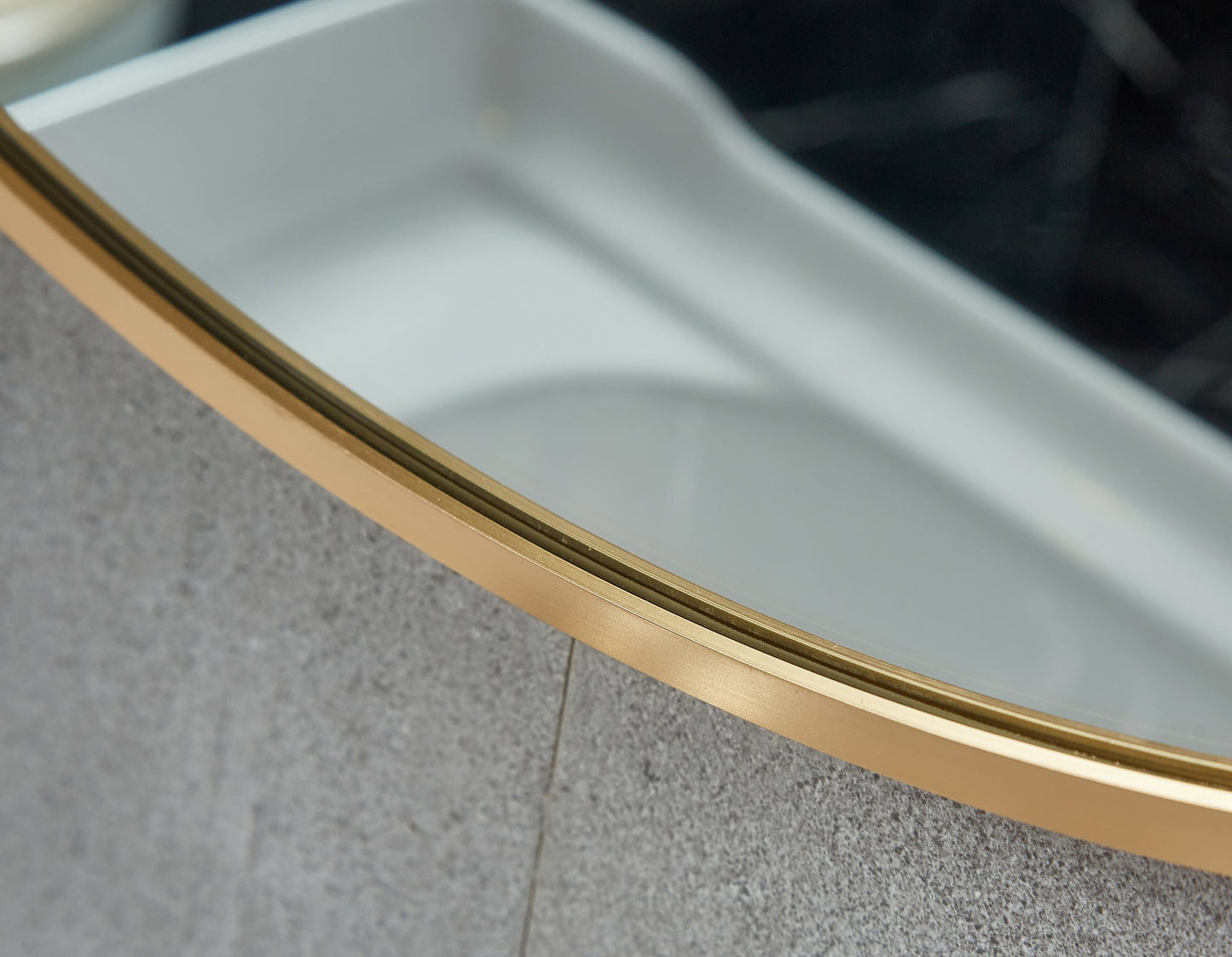 Spiegel rond 100 cm met koperen frame