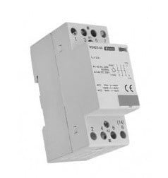 Contactor/relé 25A, 4 polos, 35 mm de ancho