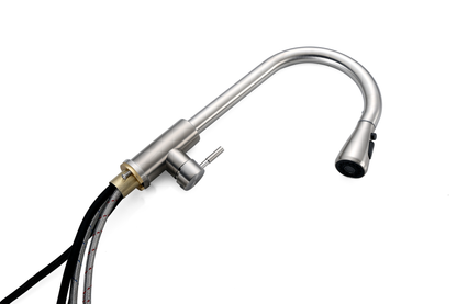Grifo de cocina Nurion plata con caño
