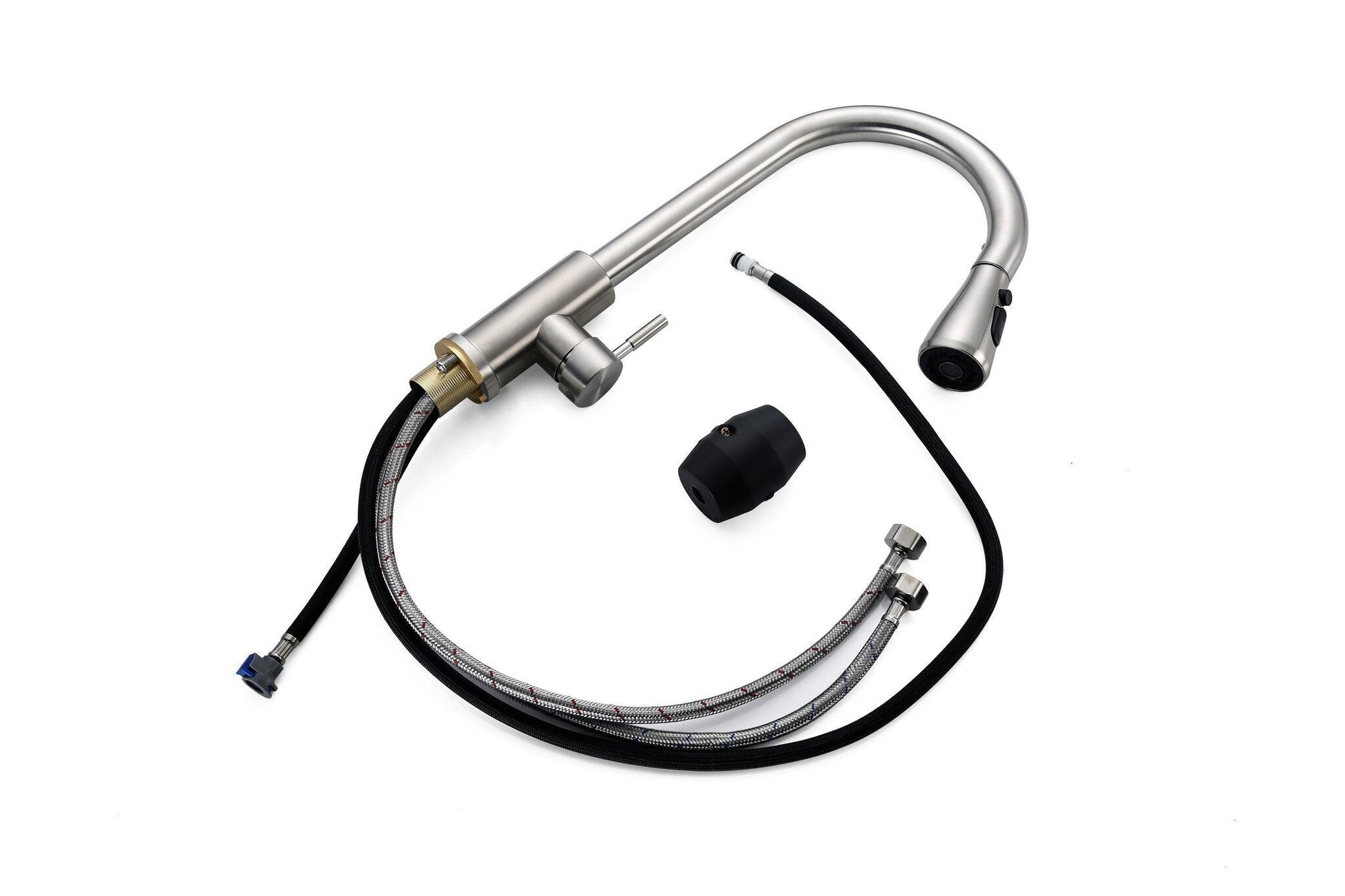 Grifo de cocina Nurion plata con caño